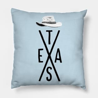 Cool Texas Souvenir Typography Cowboy Hat Traveler Gift Pillow