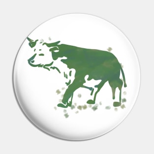 Watercolor cow Pin