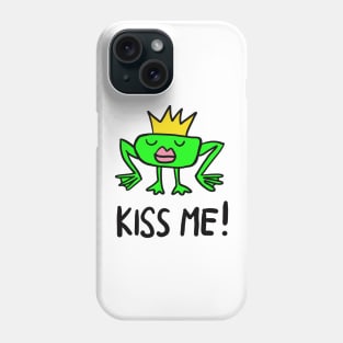 Frog King - kiss me Phone Case