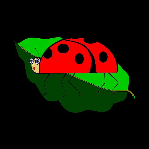 Lady Bug on a Leaf by YudyisJudy