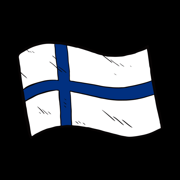 Flag of Finland by Baddest Shirt Co.