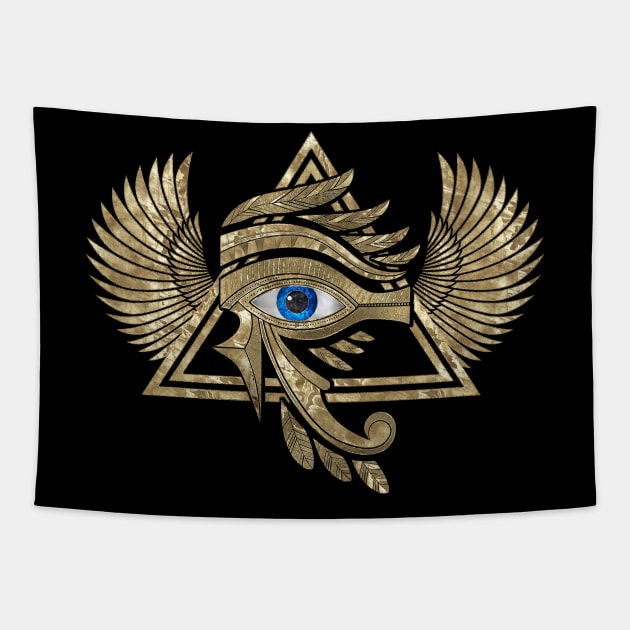 Egyptian Eye of Horus - Wadjet Ornament Tapestry by Nartissima