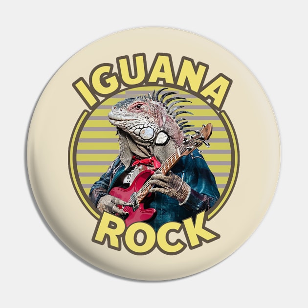 Lizard Rockstar - Iguana Rock Pin by Moulezitouna