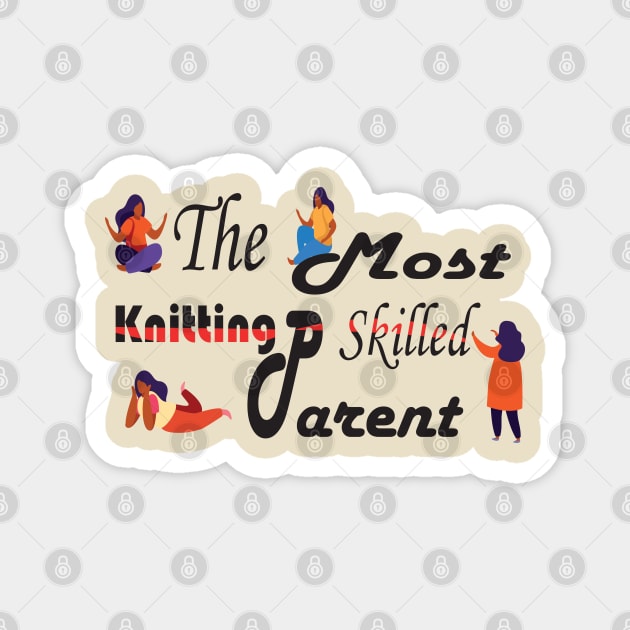 knitting mom lovers Magnet by Mirak-store 