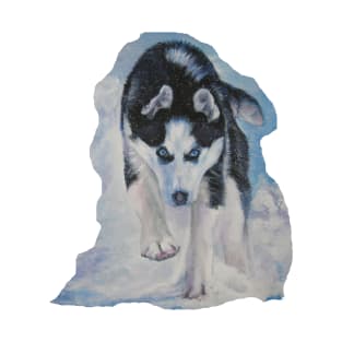 Siberian Husky Fine Art Painting T-Shirt