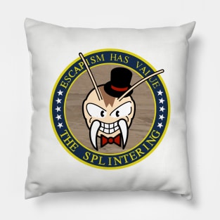 The Splintering Chomp Logo Pillow