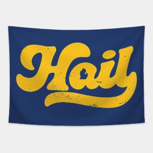 Retro Script Hail // Vintage Football Gameday in Michigan Tapestry