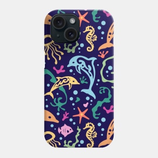 Dolphin Pattern - Tropical Underwater Pattern Phone Case