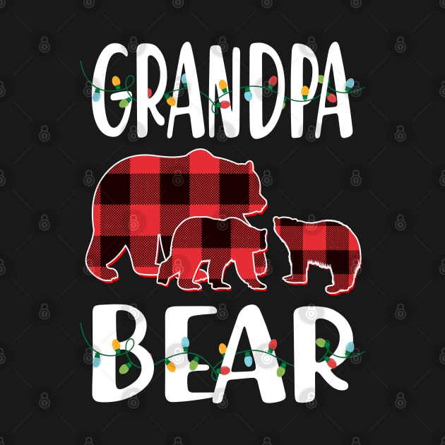 Grandpa Bear Red Plaid Christmas Pajama Matching Family Gift by intelus