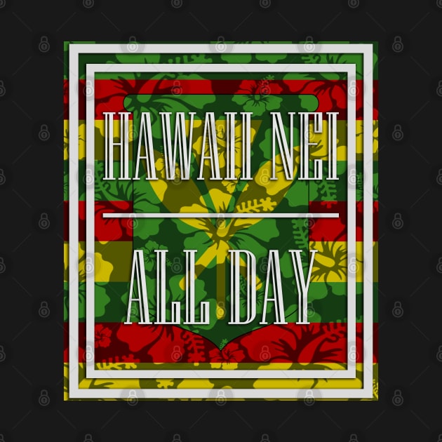 HNAD Floral Kanaka Maoli Flag by Hawaii Nei All Day by hawaiineiallday