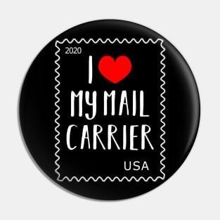 I Love Heart My Mail Carrier Pin