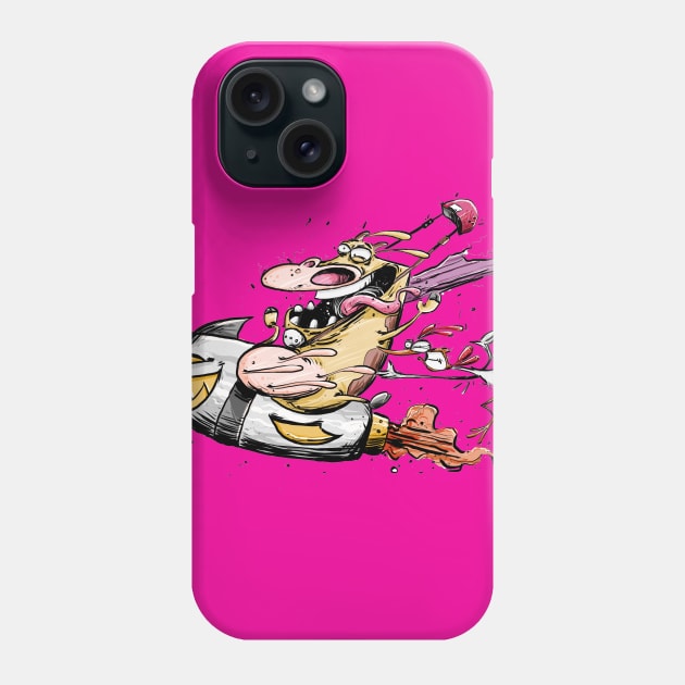 cow and chicken Phone Case by Rickdraws