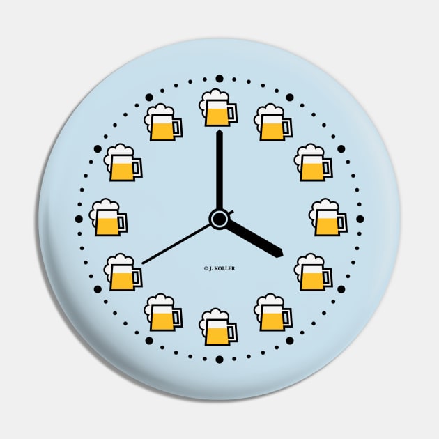 Beer Clock (Beer Time / Beer Hour / Watch) Pin by MrFaulbaum