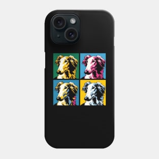 Pop Retro Borzoi Art - Cute Puppy Phone Case