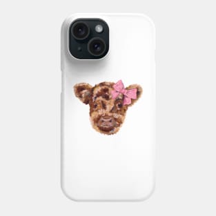 A Baby Calf with a Bow Phone Case