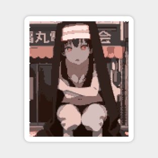 Tamaki Kotatsu from Fire Force Retro Pixel Art Magnet