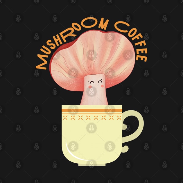 Mushroom in a cup of coffee by MCsab Creations