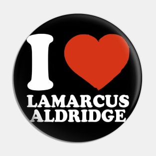 Graphic I Love LaMarcus Personalized Name Sports Pin