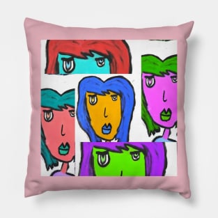 Rainbow Red Head Pillow