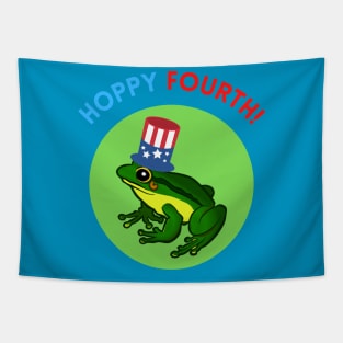 Hoppy Fourth 4th of July Independence Day Patriotic Frog Toad Lover USA Gifts Tapestry