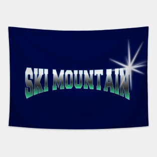 Ski mountain winter apparel Tapestry