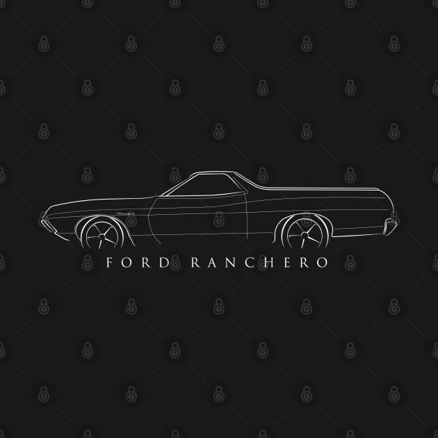 1972 Ford Ranchero - profile stencil, white by mal_photography