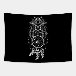 Lotus Flower of Life Dreamcatcher Tapestry