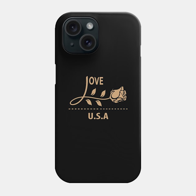 I Love USA Phone Case by VecTikSam