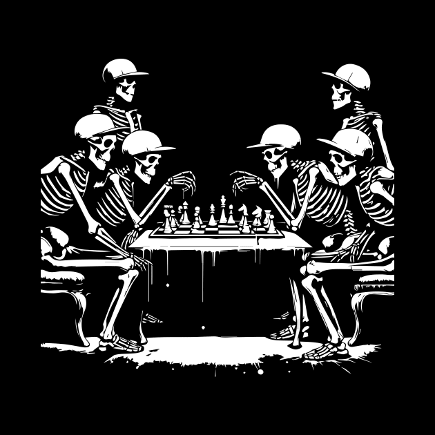 skeletons play chess by lkn