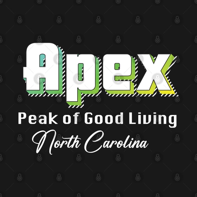 Apex North Carollina Yellow Text by WE BOUGHT ZOO