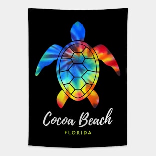 Cocoa Beach Florida Sea Turtle Conservation Tie Dye Tapestry