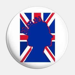 Union Jack Flag Queen Elizabeth Pin