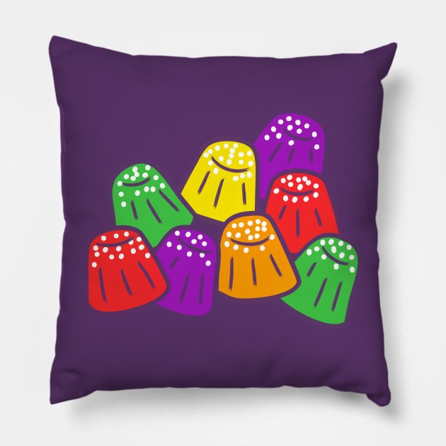 Sweet Candy Gumdrops Pillow by Alissa Carin