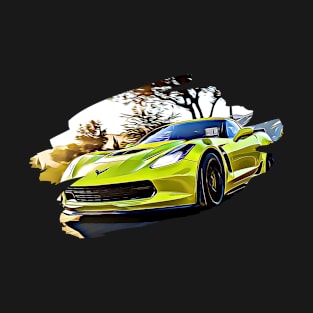 Corvette C7 Art Print T-Shirt