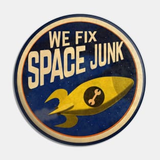 We Fix Space Junk Logo (round) Pin