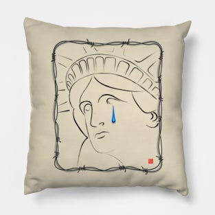 Statue Of Liberty Cries Pillow