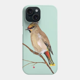 Bohemian waxwing Phone Case