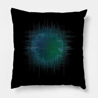 Dynamic Glitch Art Explosion Pillow