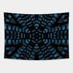 Boho Braided Blue Rug Woven Tapestry