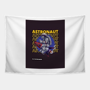 Retro Space Astronaut Tapestry