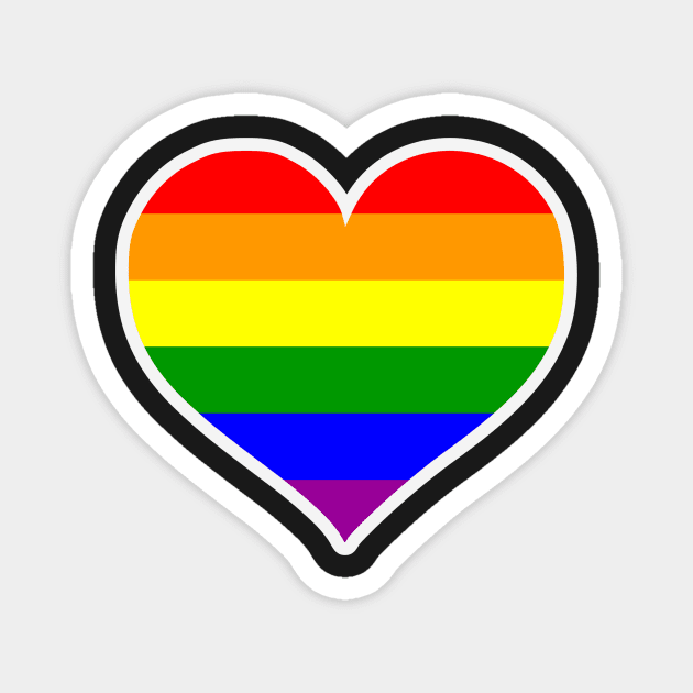 Pride Heart LGBTQ Design Magnet by OTM Sports & Graphics