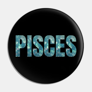 Pisces Zodiac Sign Mermaid Scale Letters Pin