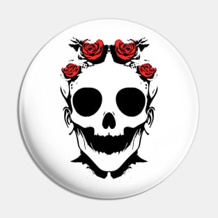 scary skull Pin