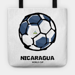 Nicaragua Football Country Flag Tote