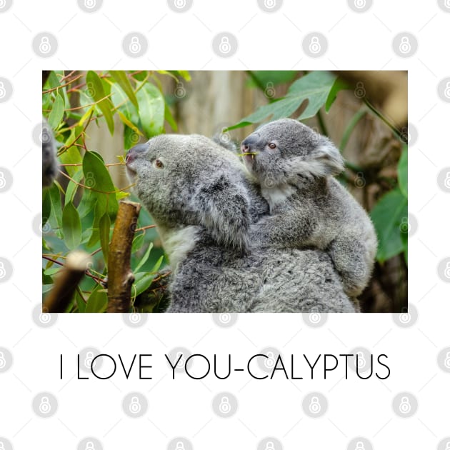 I love you-calyptus - Eucalyptus Koala original design by sanastyle