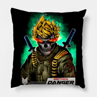 Original Design Illustration Skull Special Force Pillow