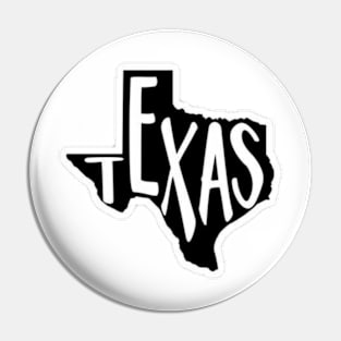 Black & White Texas Pin