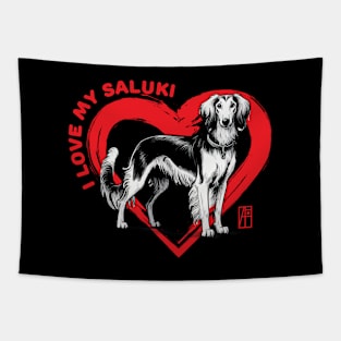 I Love My Saluki- I Love my dog - Independent dog Tapestry