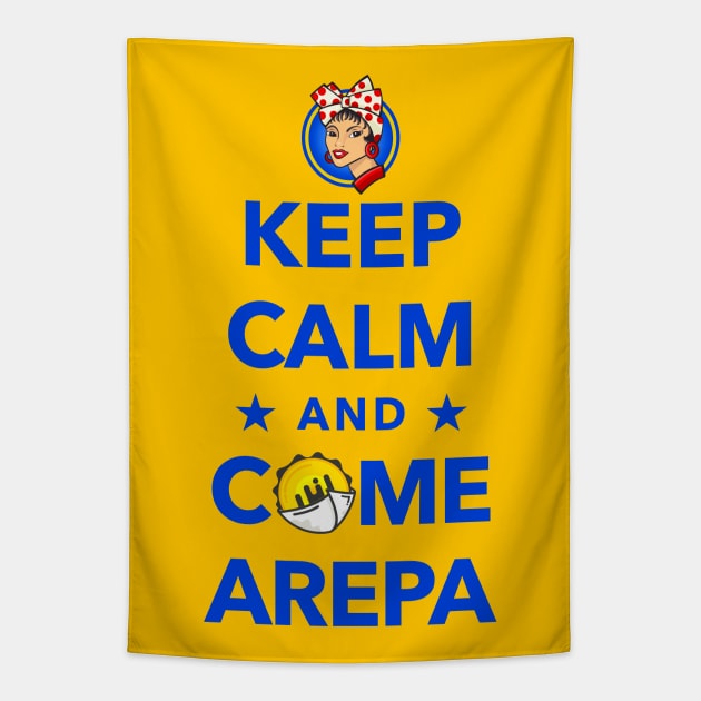 Keep Calm and Come Arepa Tapestry by DISOBEY