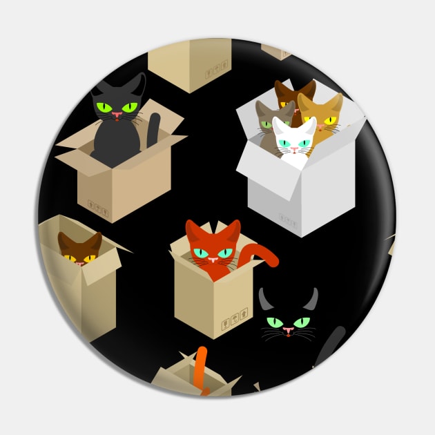 Cats in boxes Pin by Art by Ergate